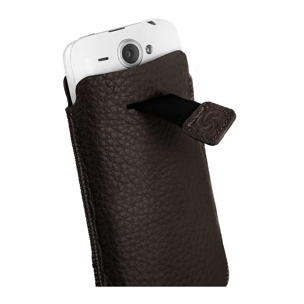 Slim Classic Leather Custodia a scorrimento Marrone - Foto 2